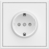 Tile Series EU Socket 2.1 - Ivory White