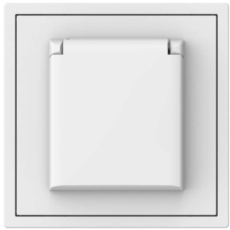 Tile Series Waterproof EU Power Socket 2.1 - Ivory White