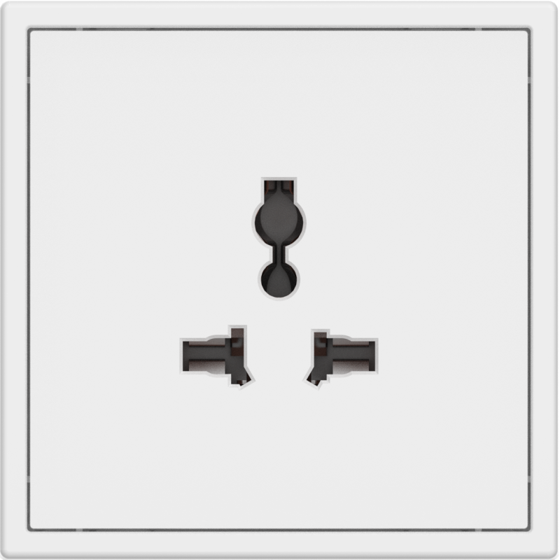 Tile Series Universal Socket 2.1 - Ivory White