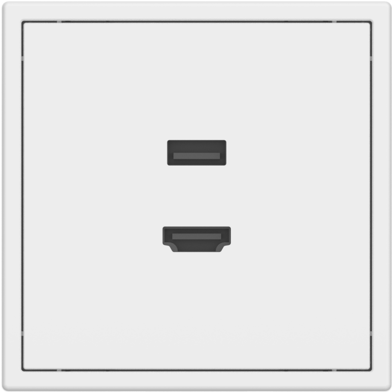 Tile Series HDMI and USB Outlet 2.1 - Ivory White