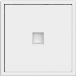 Tile Series 1 Port Ethernet Wall Outlet 2.1 - Ivory White