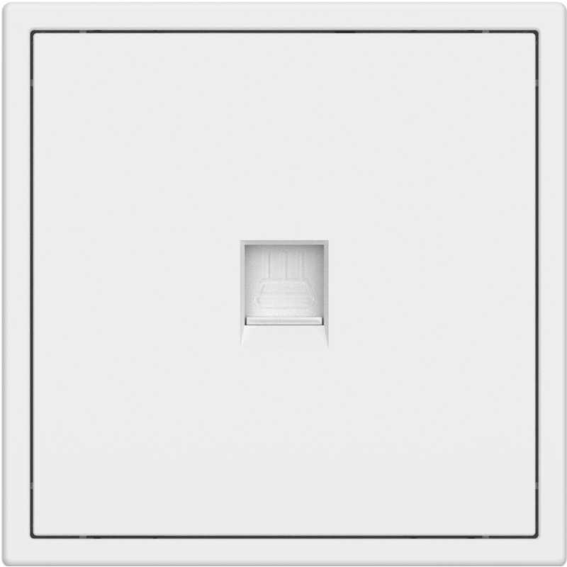 Tile Series 1 Port Ethernet Wall Outlet 2.1 - Ivory White