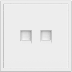 Tile Series 2 Port Ethernet Wall Outlet 2.1 - Ivory White