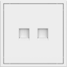 Tile Series 2 Port Ethernet Wall Outlet 2.1 - Ivory White