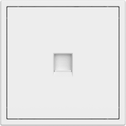 Tile Series 1 Port Telephone Wall Jack 2.1 - Ivory White