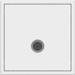 Tile Series 1 Port Coax Cable TV-F-Type Wall Outlet 2.1 - Ivory White