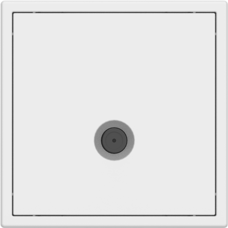 Tile Series 1 Port Coax Cable TV-F-Type Wall Outlet 2.1 - Ivory White