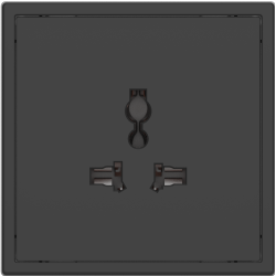 Tile Series Universal Socket 2.1 - Ash Gray