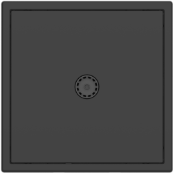 Tile Series 1 Port Cable TV Wall Outlet 2.1 - Ash Gray