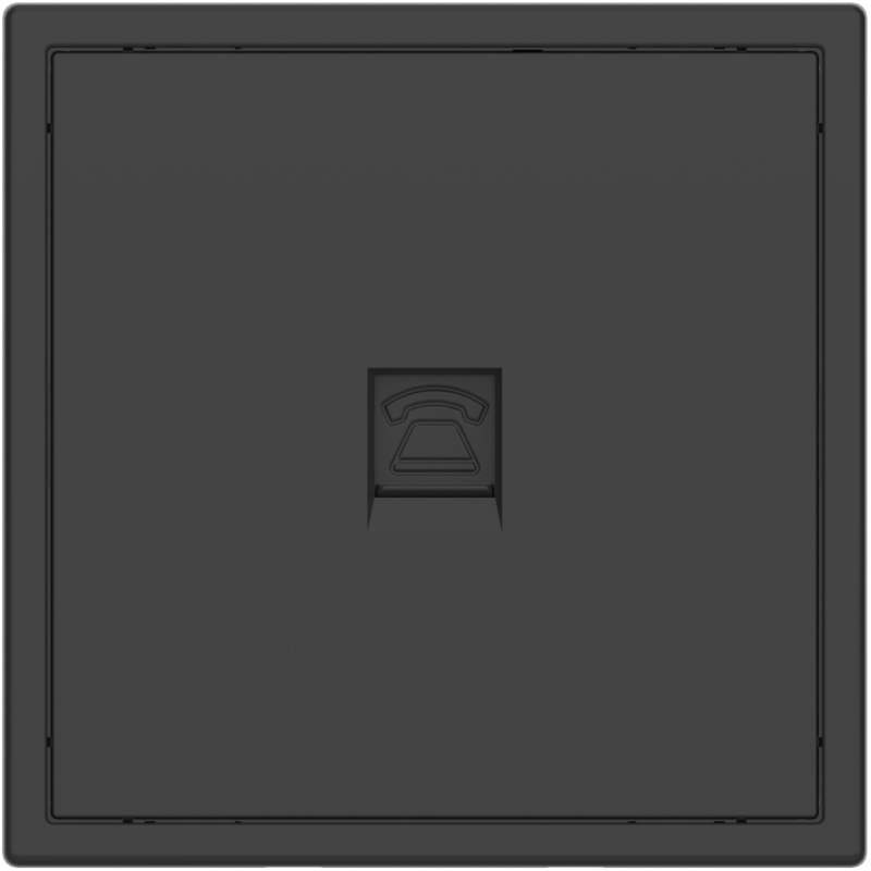 Tile Series 1 Port Telephone Wall Jack 2.1 - Ash Gray