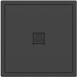 Tile Series 1 Port Ethernet Wall Outlet 2.1 - Ash Gray