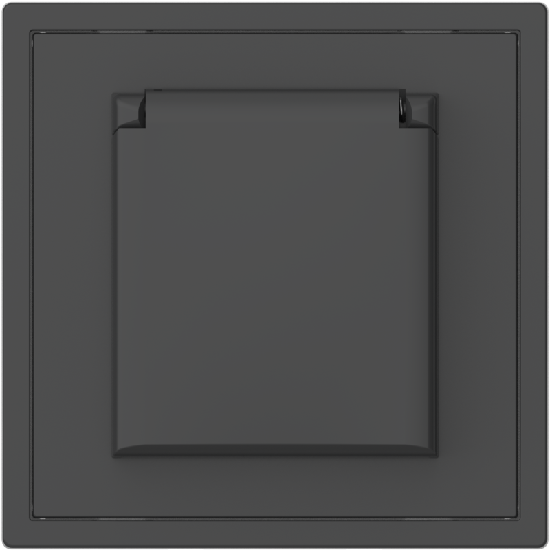 Tile Series Waterproof EU Power Socket 2.1 - Ash Gray