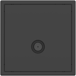 Tile Series 1 Port Coax Cable TV-F-Type Wall Outlet 2.1 - Ash Gray