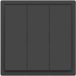 Tile Series 3 Button Momentary Switch 2.1 - Ash Gray