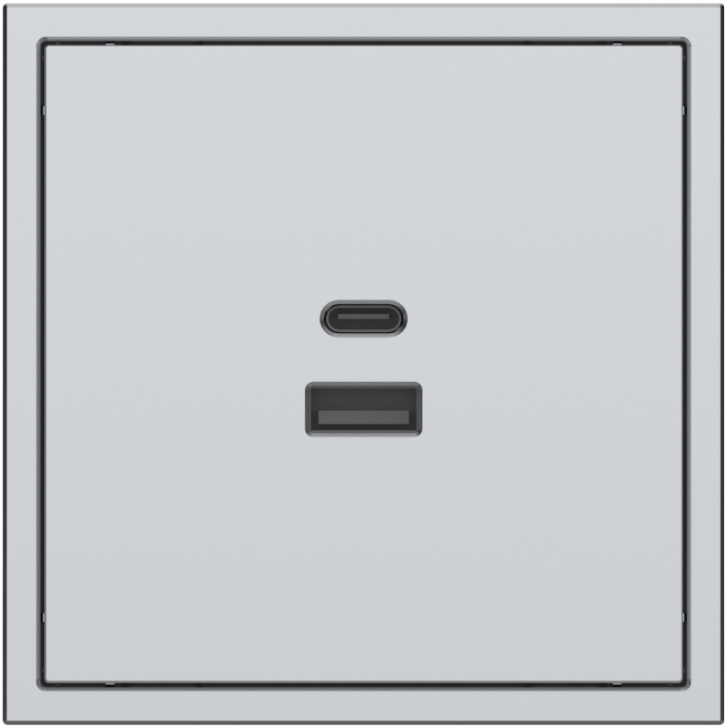 Tile Series USB and Type-C Outlet 2.1 - Ash Gray