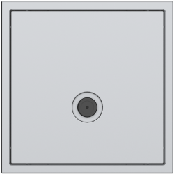 Tile Series 1 Port Coax Cable TV-F-Type Wall Outlet 2.1 - Space Gray