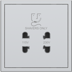 Tile Series Shaver Socket 2.1 - Space Gray