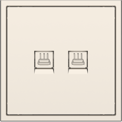 Tile Series 2 Port Ethernet Wall Outlet 2.1 - Champagne Gold