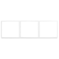 Tile Series 3 Gang Panel Frame 2.1 - Ivory White