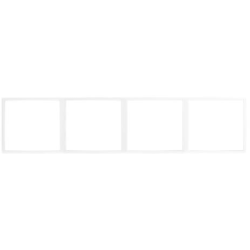 Tile Series 4 Gang Panel Frame 2.1 - Ivory White