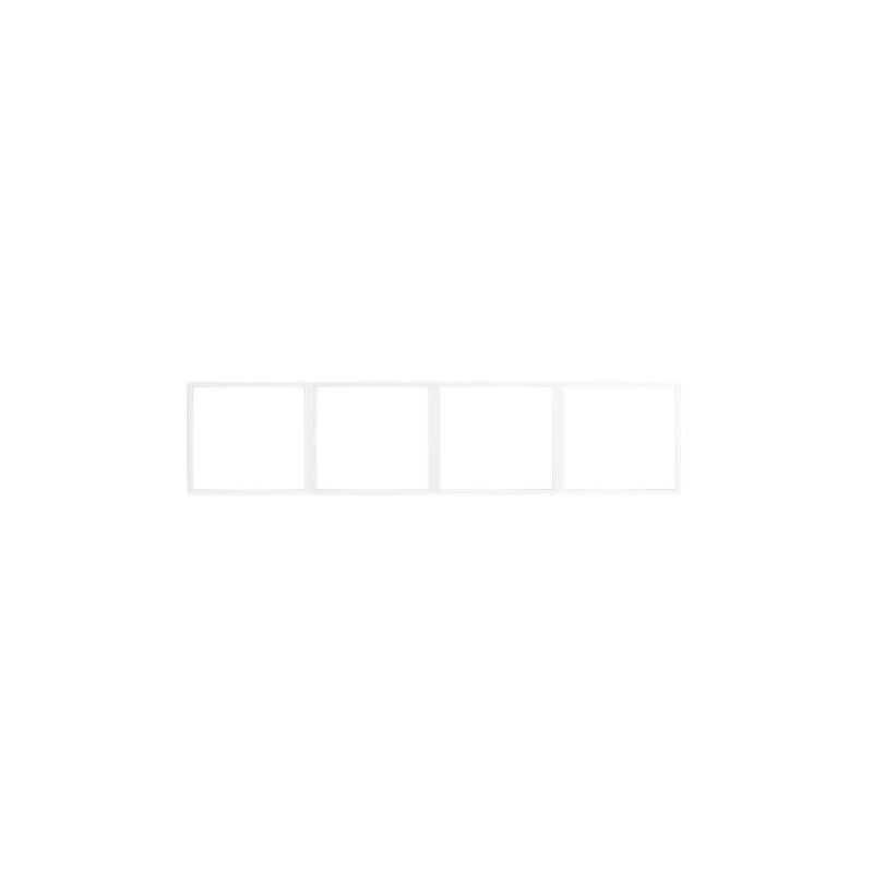Tile Series 4 Gang Panel Frame 2.1 - Ivory White