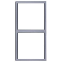 Tile Series 2 Gang Panel Frame 2.1 Vertical Metal - Space gray