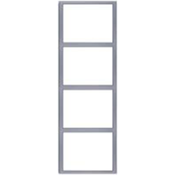 Tile Series 4 Gang Panel Frame 2.1 Vertical Metal - Space gray