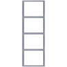 Tile Series 4 Gang Panel Frame 2.1 Vertical Metal - Space gray
