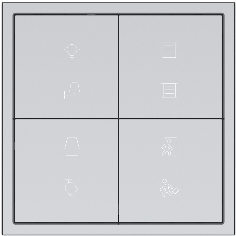 Tile Series 8 button smart panel 2.1 Metal - Space Gray