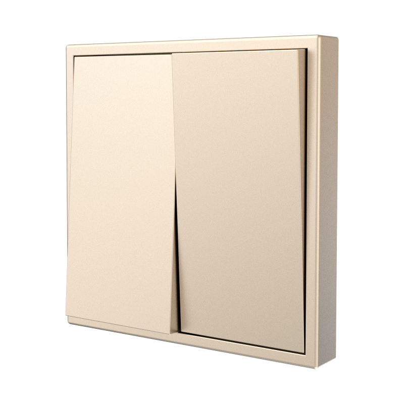 Tile Series 2 Button Momentary Switch 2.1 - Champagne Gold