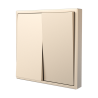 Tile Series 2 Button Momentary Switch 2.1 - Champagne Gold