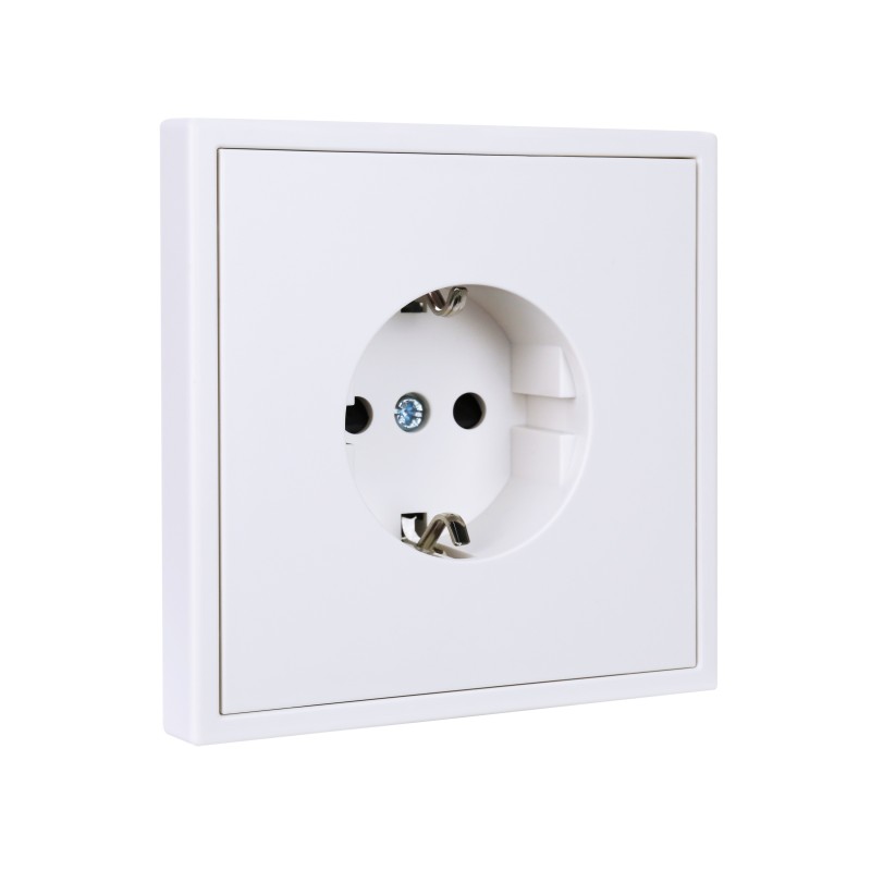 Tile Series EU Socket 2.1 - Ivory White
