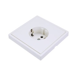 Tile Series EU Socket 2.1 - Ivory White
