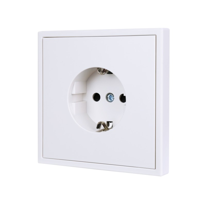 Tile Series EU Socket 2.1 - Ivory White