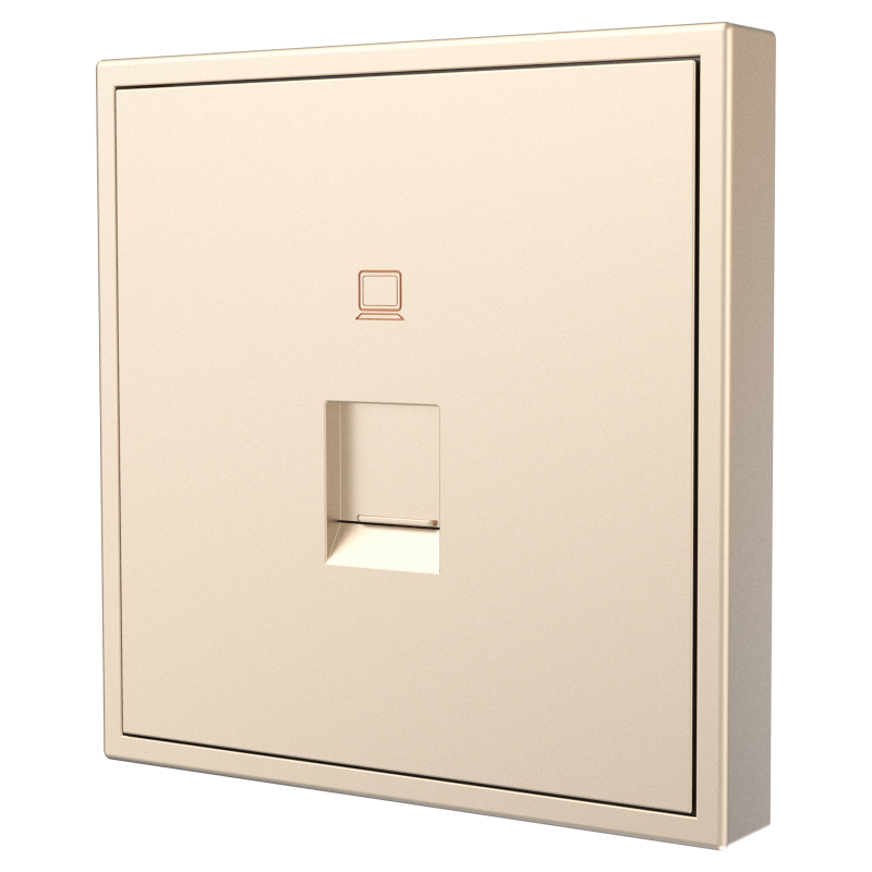 Tile Series 1 Port Ethernet Wall Outlet 2.1 - Champagne Gold