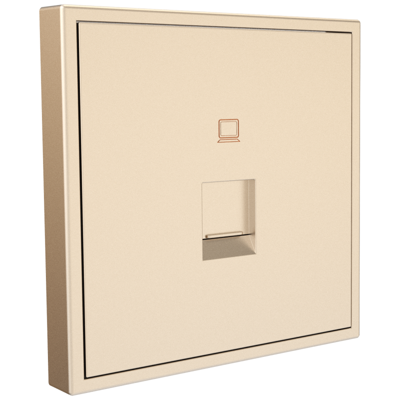 Tile Series 1 Port Ethernet Wall Outlet 2.1 - Champagne Gold