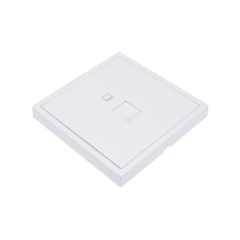 Tile Series 1 Port Ethernet Wall Outlet 2.1 - Ivory White