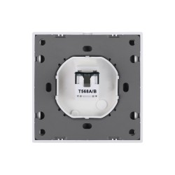 Tile Series 1 Port Ethernet Wall Outlet 2.1 - Ivory White