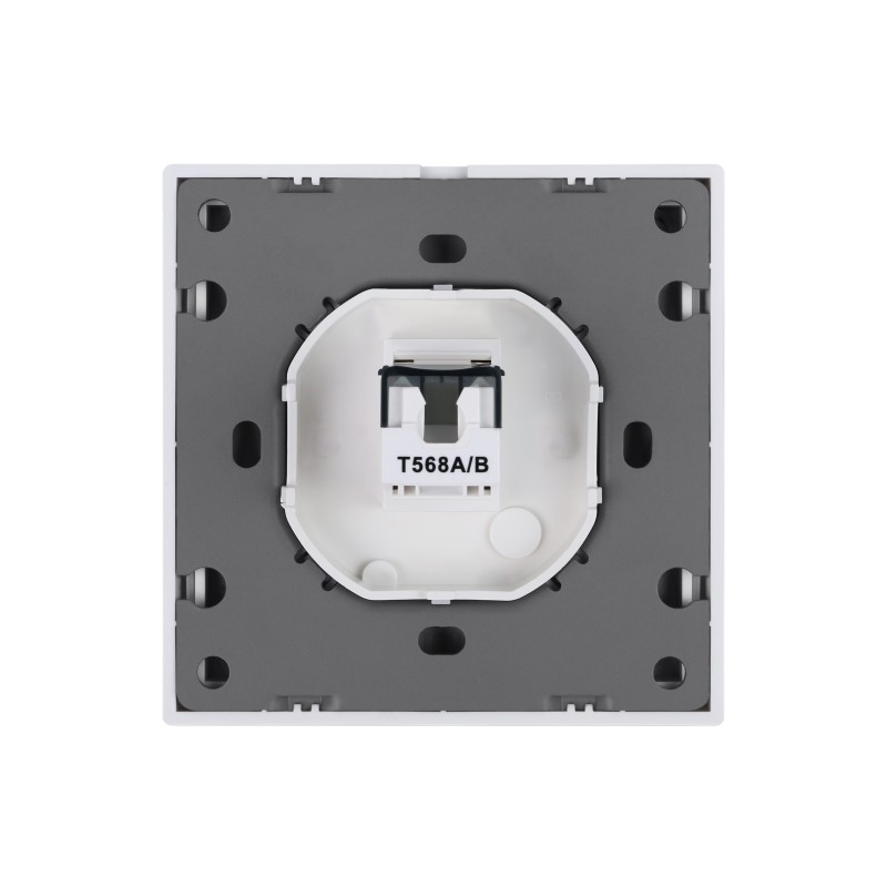 Tile Series 1 Port Ethernet Wall Outlet 2.1 - Ivory White