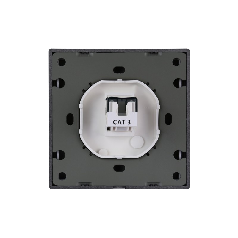 Tile Series 1 Port Telephone Wall Jack 2.1 - Ash Gray