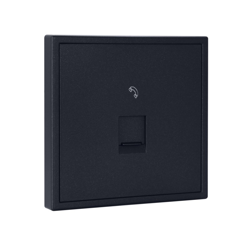 Tile Series 1 Port Telephone Wall Jack 2.1 - Ash Gray