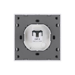 Tile Series 1 Port Telephone Wall Jack 2.1 - Ivory White