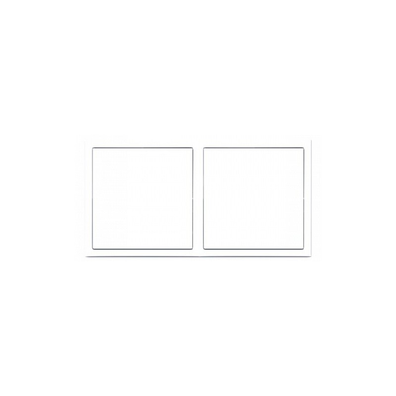 Tile Series 2 Gang Panel Frame 2.1 - Ivory White