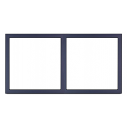 Tile Series 2 Gang Panel Frame 2.1 - Ash Gray