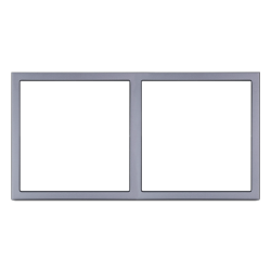 Tile Series 2 Gang Panel Frame 2.1 Metal - Space Gray