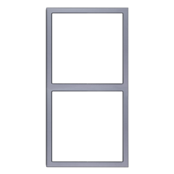 Tile Series 2 Gang Panel Frame 2.1 Vertical Metal - Space gray