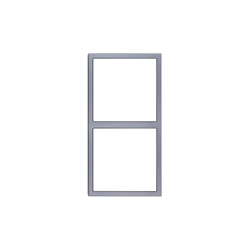 Tile Series 2 Gang Panel Frame 2.1 Vertical Metal - Space gray