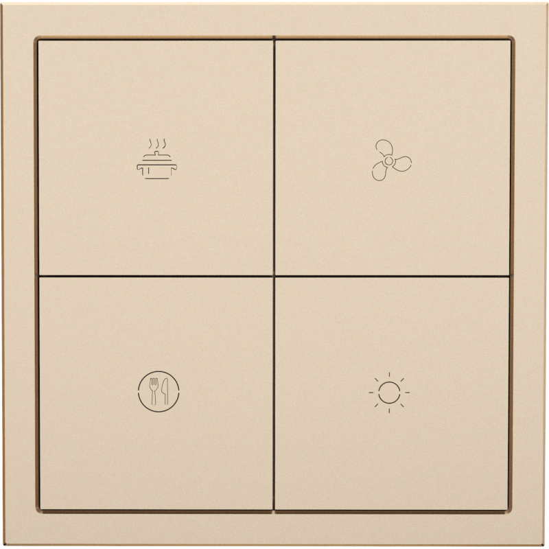 Tile Series 4 button smart panel 2.1 - Champagne Gold