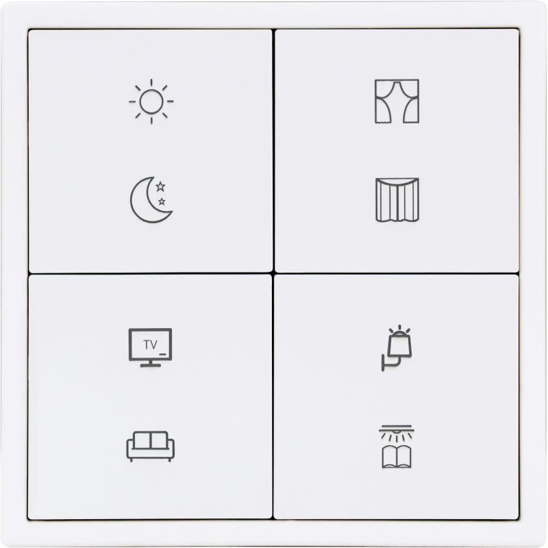 Tile Series 8 button smart panel 2.1 - Ivory White